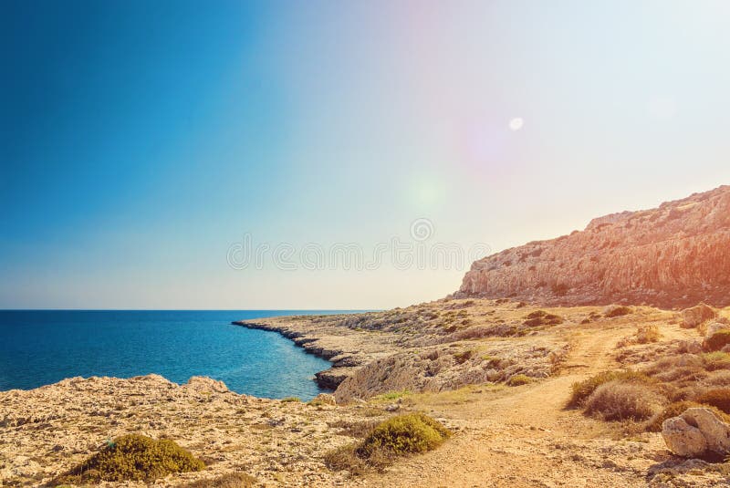 Chipre Ayia Napa, península de Greco do cabo, Forest Park nacional imagens de stock Chipre Ayia Napa, península de Greco do cabo, Forest Park nacional imagens de stock