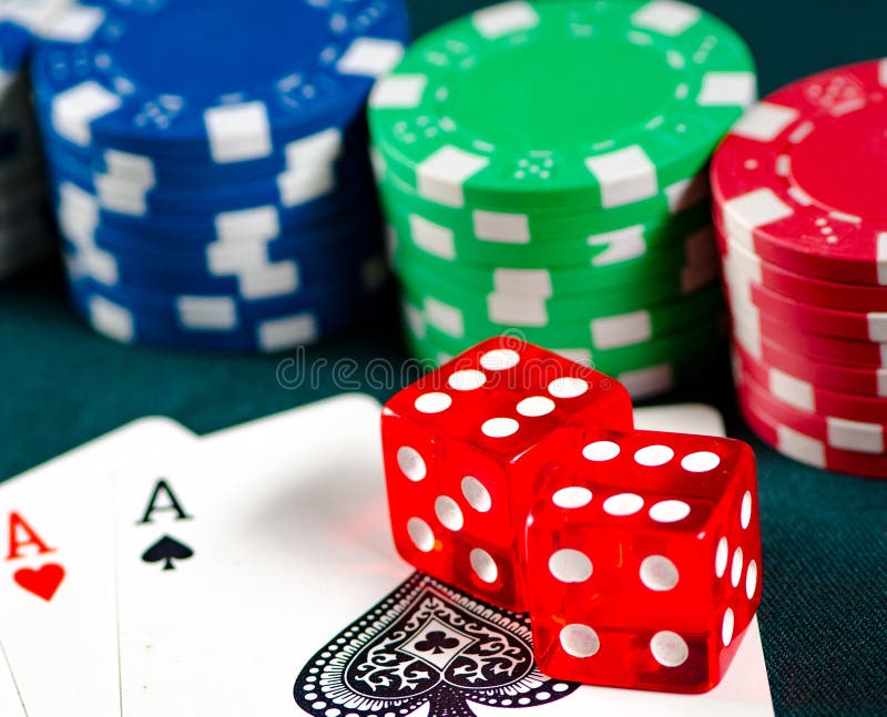 Chips and Cards on Casino Table Stock Photo Image of gambling, chance