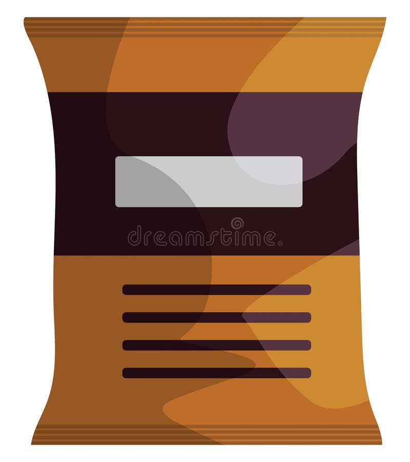 Chips Packet Clip Art Illustration Vector Isolated Stock Vector