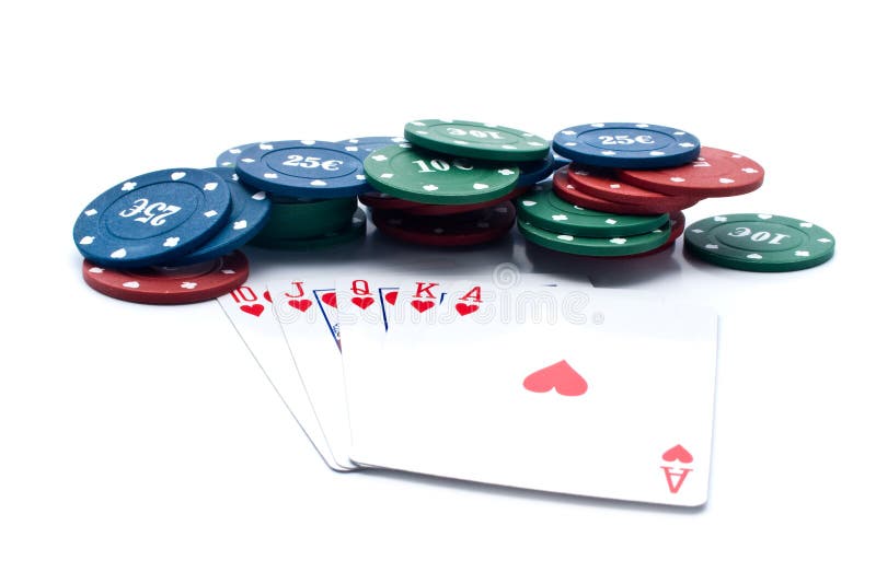 Poker Cards and Chips stock photo. Image of lose, chips 18633874