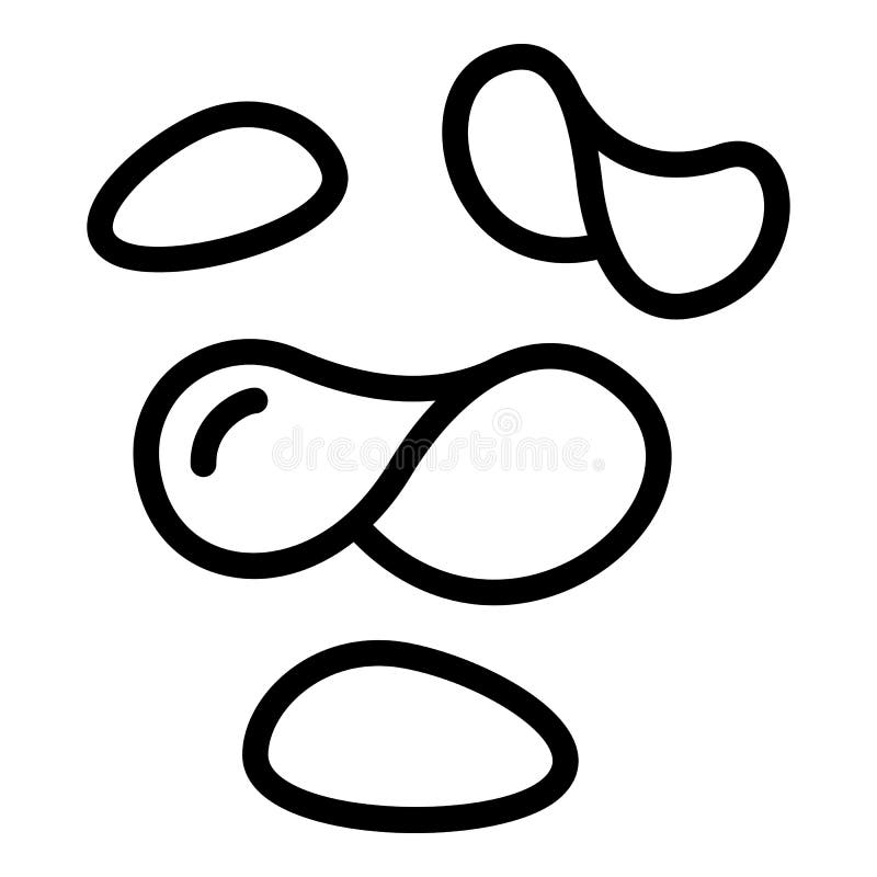 Food Chips Icon, Outline Style Stock Vector Illustration of crisps