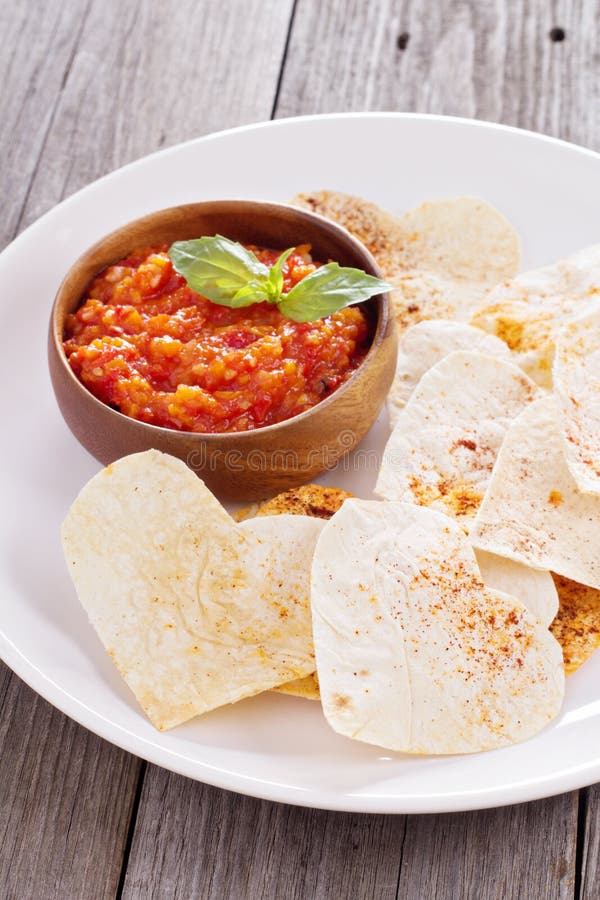 Vegetable dip with chips stock photo. Image of onion 35255332