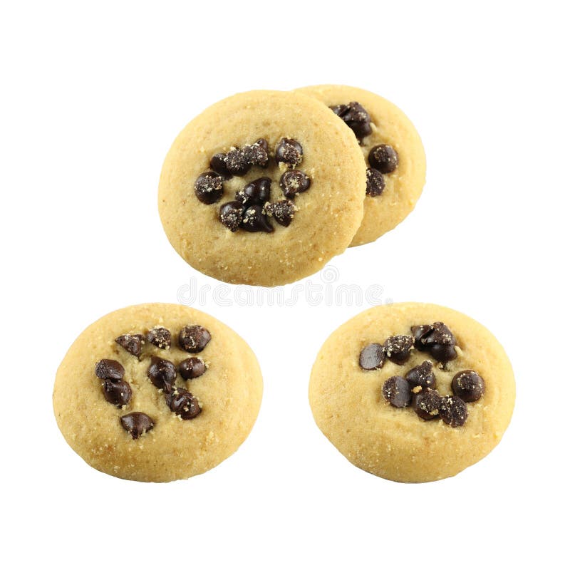 Chipset del cioccolato e del biscotto fotografie stock libere da diritti Chipset del cioccolato e del biscotto fotografie stock libere da diritti