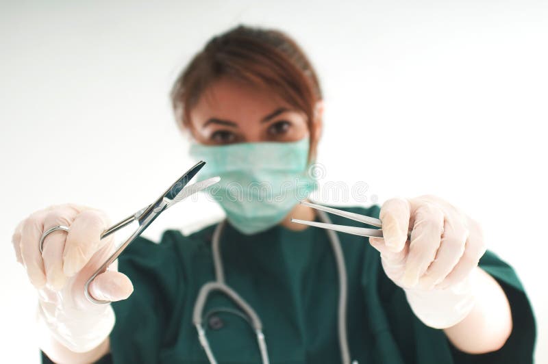 chirurgie de femelle de docteur images libres de droits chirurgie de femelle de docteur images libres de droits