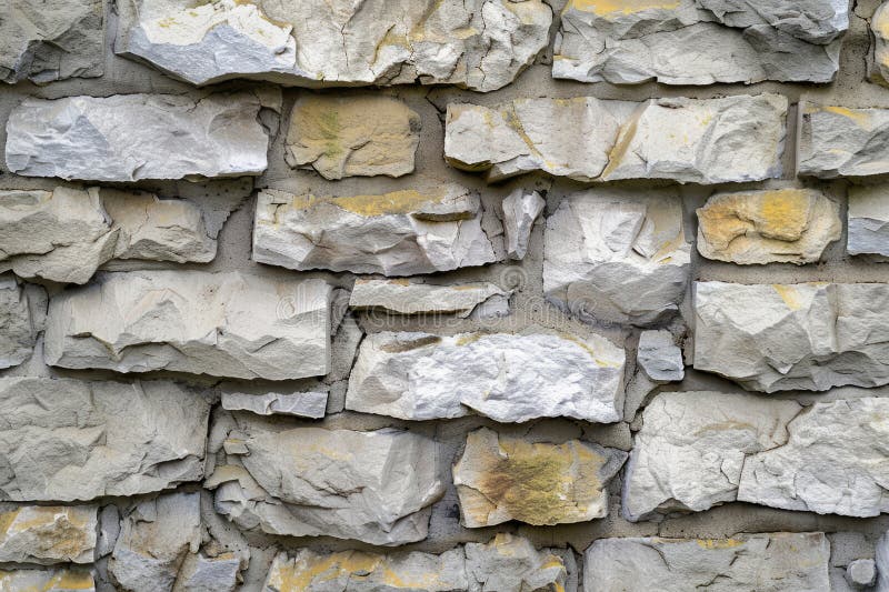 Chiseled Stone Wall. Detail of a Wall Made of Limestone Bricks Stock