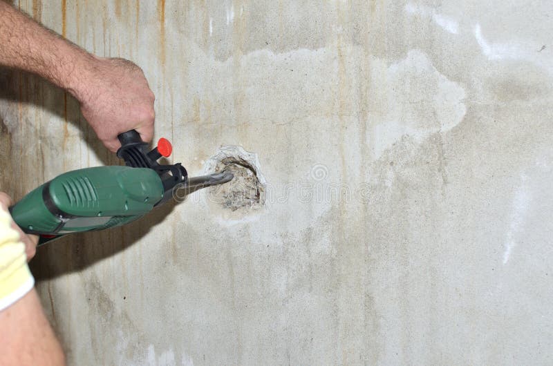 Chiseling Machine on Duty stock photo. Image of concrete 82710652