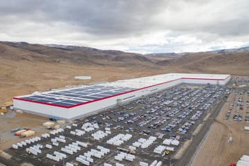 Chispas Nevada Estados Unidos Dic 17 2020 Edificio De Teslas 