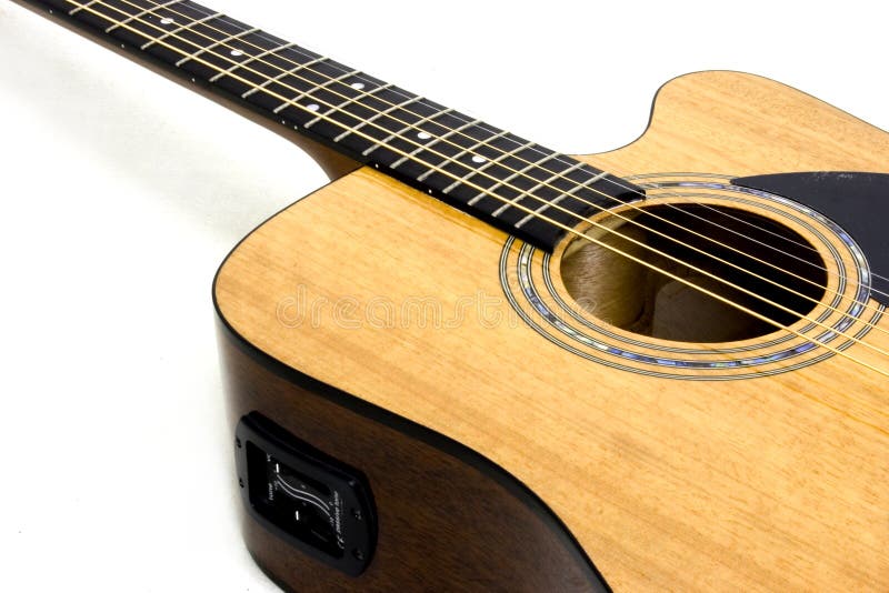 Chitarra acustica/elettrica immagine stock libera da diritti Chitarra acustica/elettrica immagine stock libera da diritti