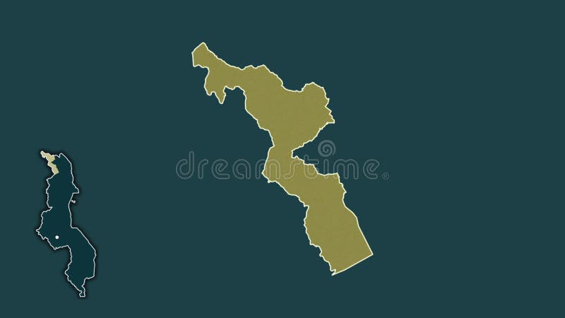 Chitipa, Malawi, extruded and isolated. Pattern royalty free illustration