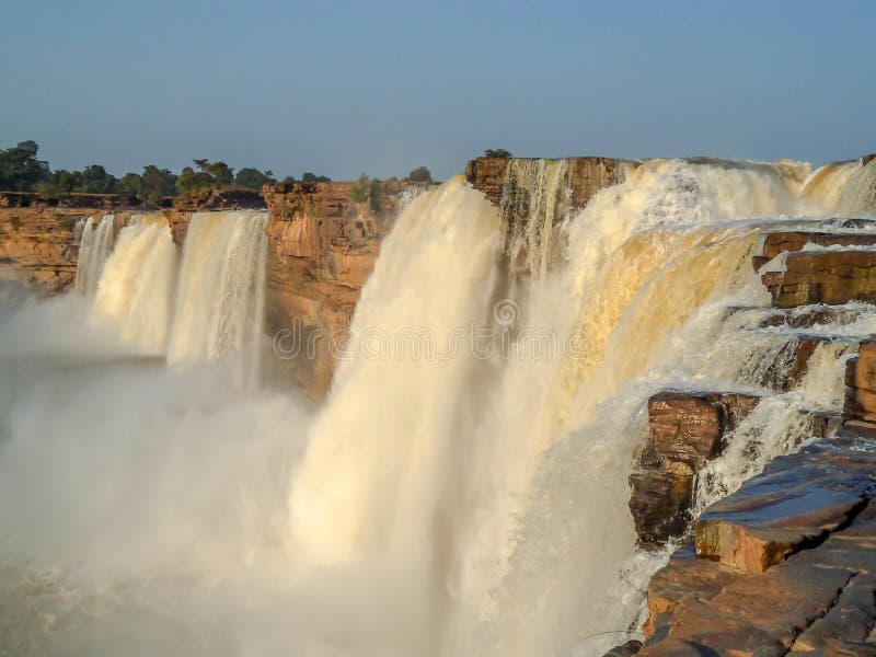 The Chitrakote Falls also spelt as Chitrakote / Chitrakot is a natural waterfall located to the west of Jagdalpur, in Bastar