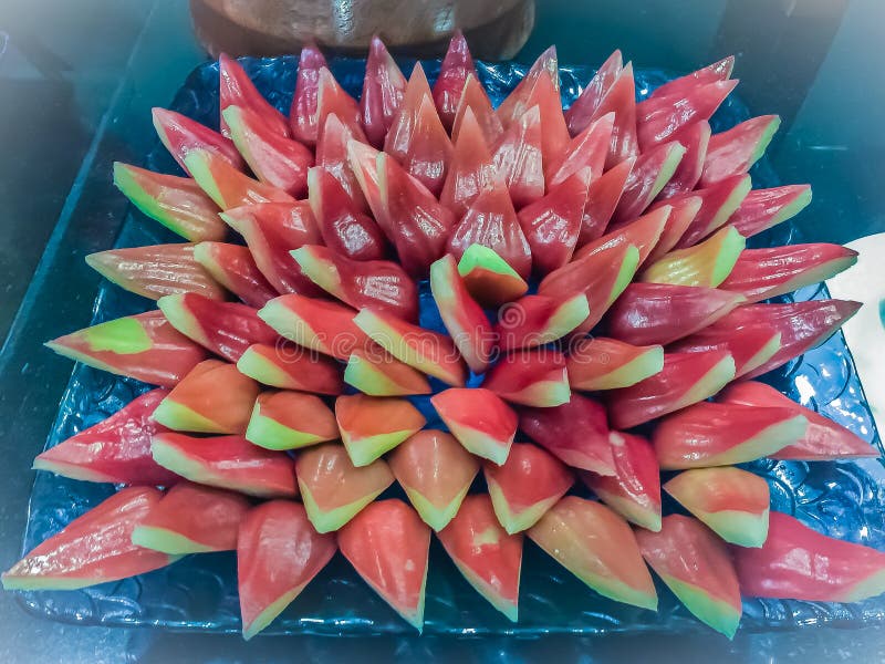 Chiuda sulle melarose affettate o su Chomphu, la frutta deliziosa tailandese t fotografia stock Chiuda sulle melarose affettate o su Chomphu, la frutta deliziosa tailandese t fotografia stock