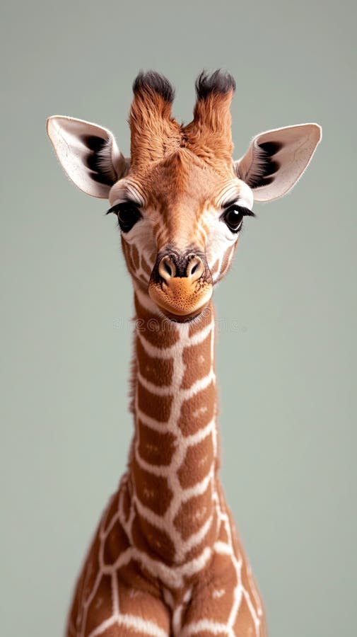 Chiusura del viso della giraffa adorabile su fondo sfuocato royalty illustrazione gratis