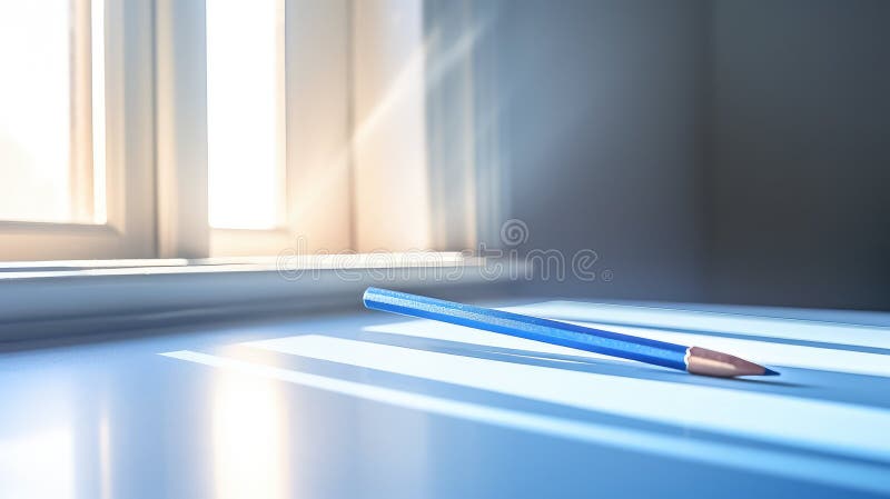 Chiusura della matita blu illustrazione vettoriale
