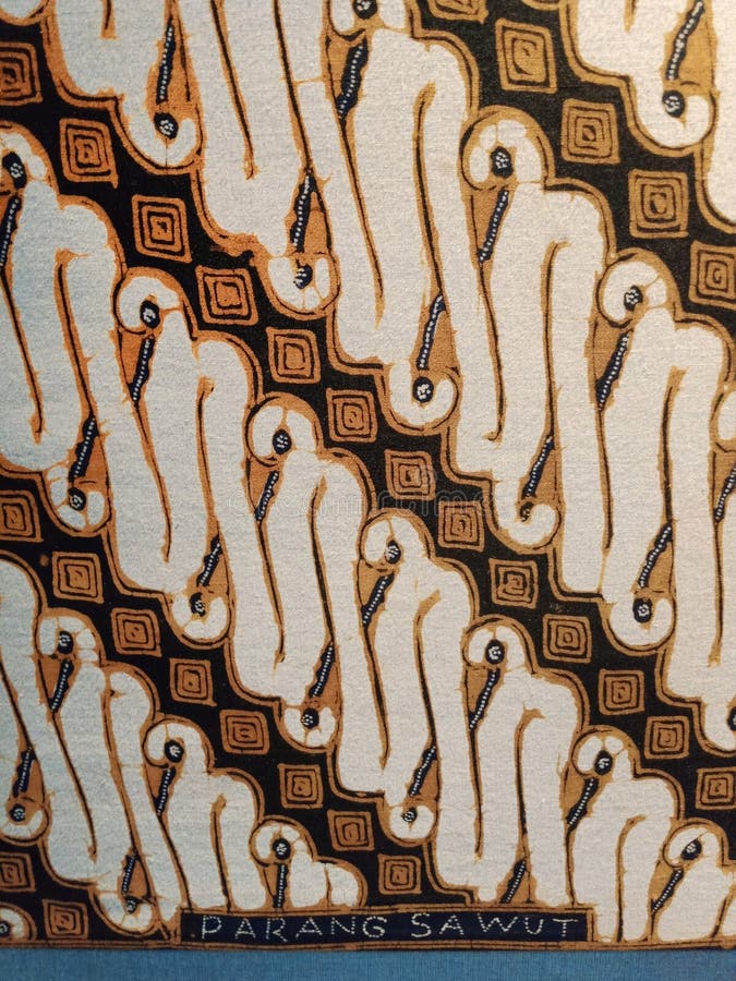 Chiusura dettagliata di Parang Sawut batik. fotografia stock libera da diritti