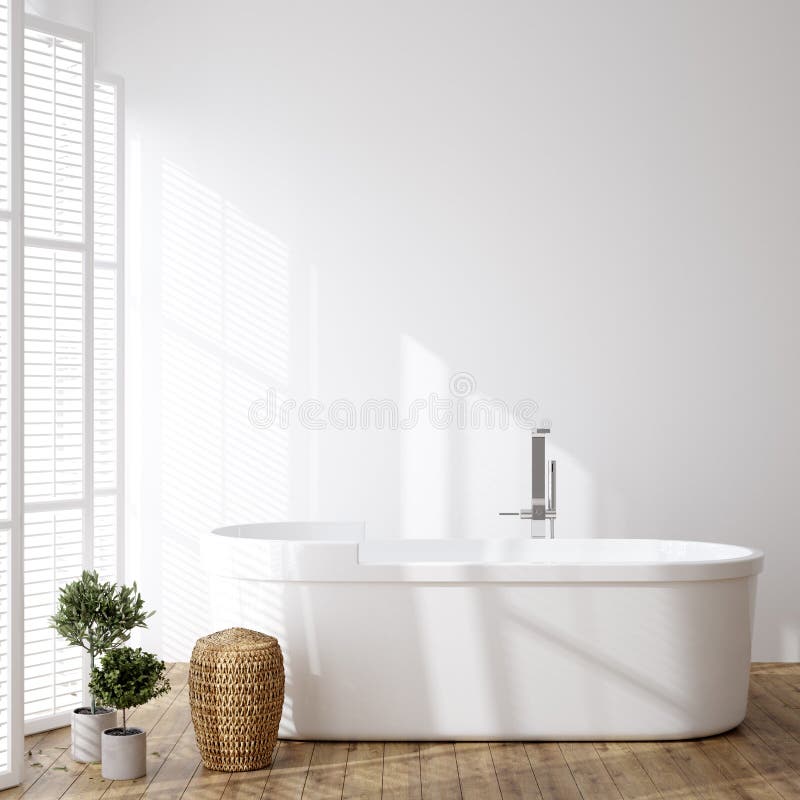 Chiusura di fondo di una parete interna del bagno semplice e confortevole