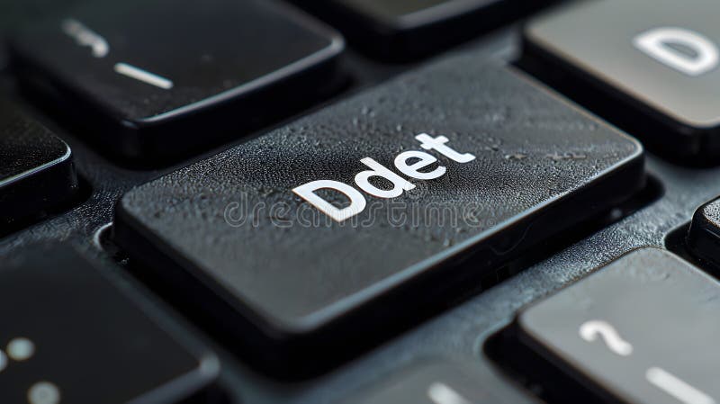 Chiusura di un pulsante di eliminazione su una tastiera del computer royalty illustrazione gratis