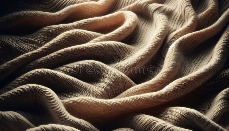 Chiusura di un tessuto Beige in rilievo royalty illustrazione gratis