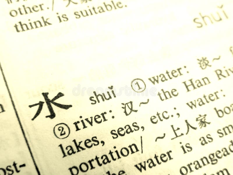 Chińczyka wody słowo