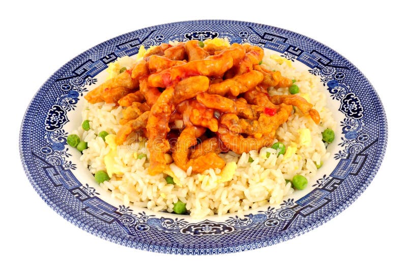 Chińska Crispy chili wołowina Z Jajecznym Rice fotografia royalty free Chińska Crispy chili wołowina Z Jajecznym Rice fotografia royalty free