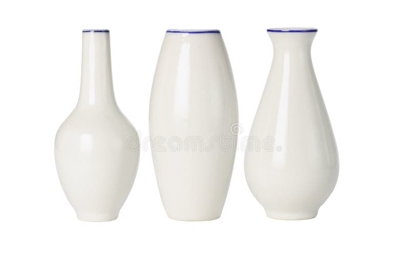 Chińska porcelana kształtuje różnorodne wazy zdjęcie stock