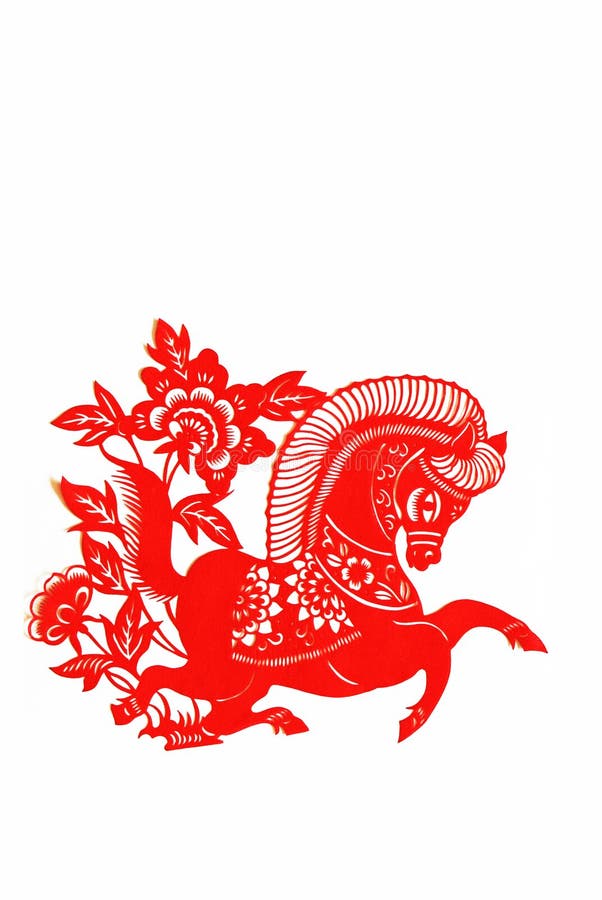chiński tnący konia papieru zodiak obraz royalty free chiński tnący konia papieru zodiak obraz royalty free