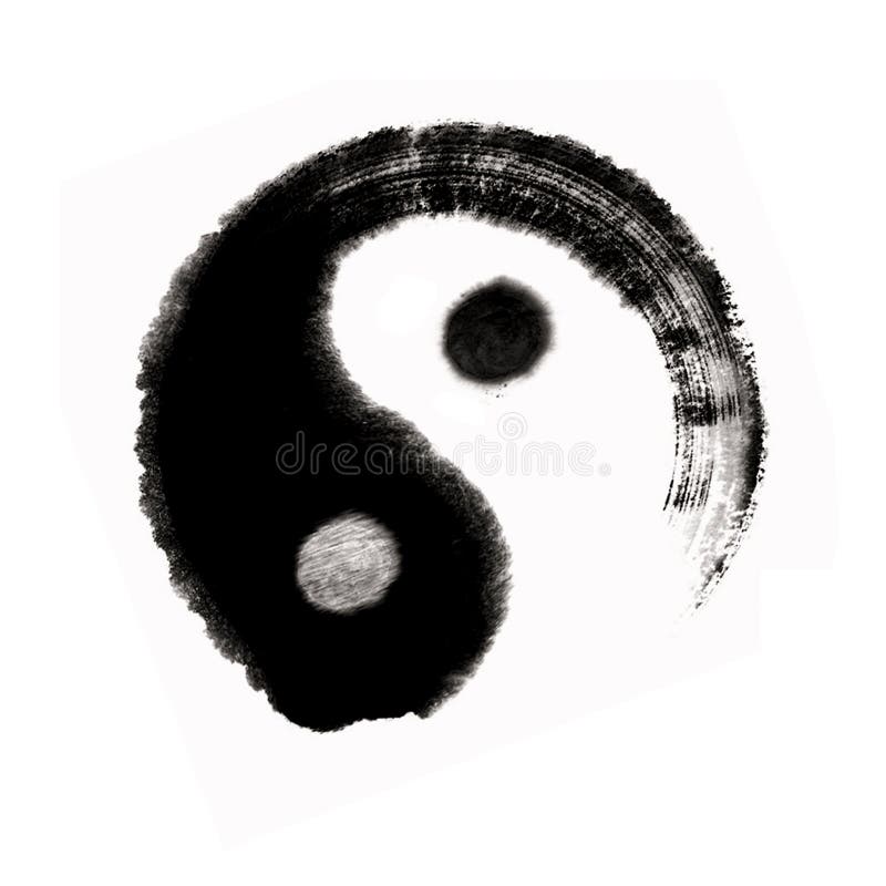 Chińskiego obrazu yin Yang Wielki ostateczny balanc ilustracja wektor