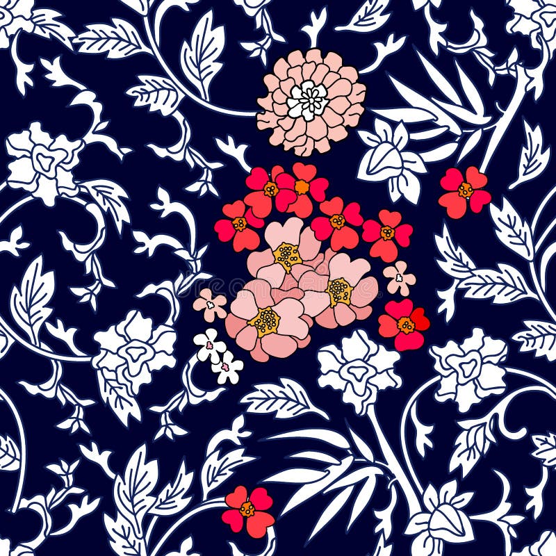 Chińskiego stylu błękitny i biały ornament ilustracji Chińskiego stylu błękitny i biały ornament ilustracji