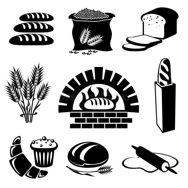 chlebowy set royalty ilustracja chlebowy set royalty ilustracja