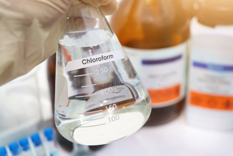 Chloroform in Glass, Chemical in the Laboratory Stock Image Image of