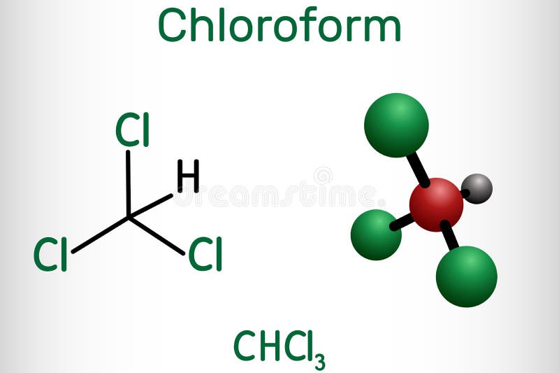 Chloroform or trichloromethane molecule. 