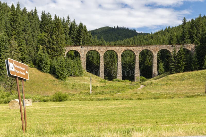 Chmarossky viadukt, stará železnice, Telgárt, Slovensko