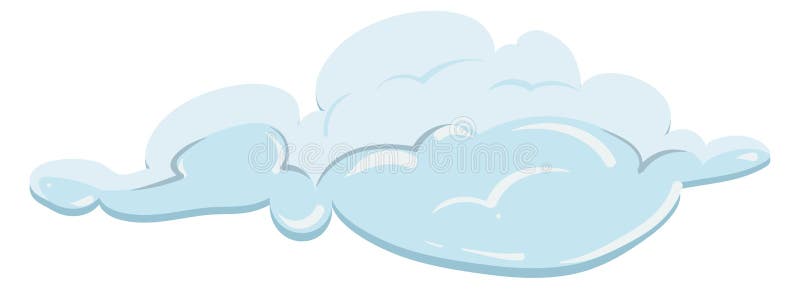 Chmura fluffy. element niebieskiego nieba. pogoda pochmurna ilustracji