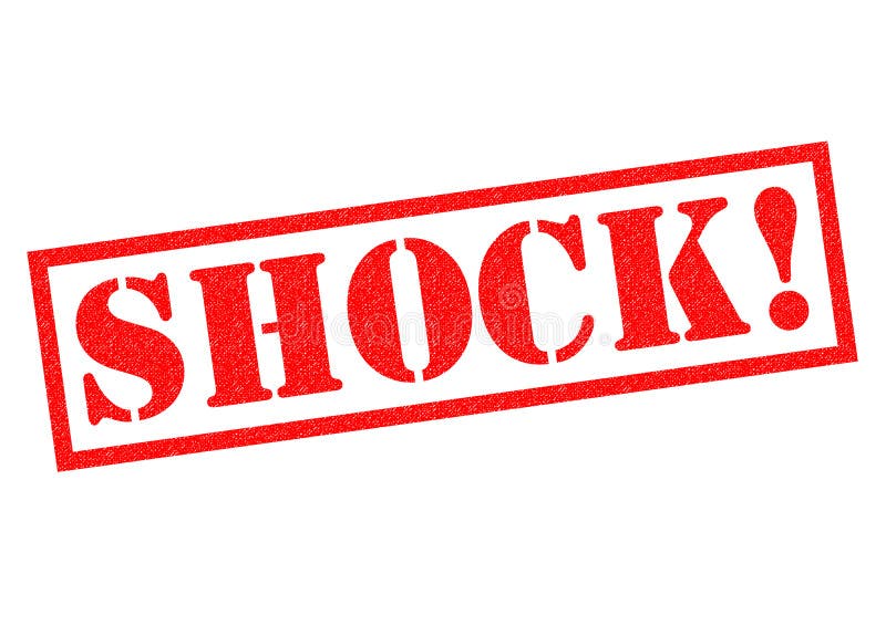 SHOCK! red Rubber Stamp over a white background. SHOCK! red Rubber Stamp over a white background.