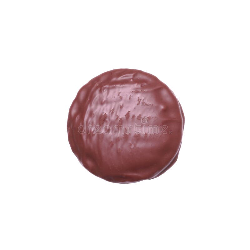 Chocolade verglaasd koekje stock afbeelding