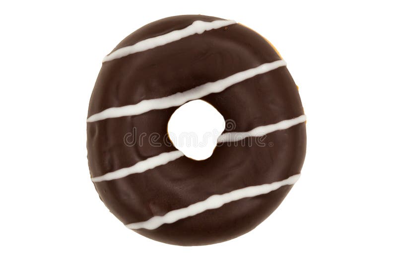 Chocolade Verglaasde Doughnut stock fotografie