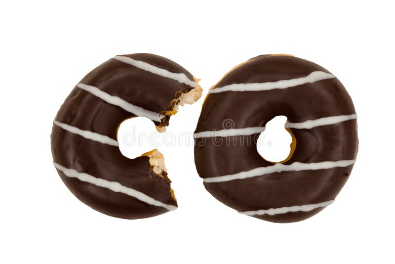 Chocolade Verglaasde Doughnut royalty-vrije stock foto's