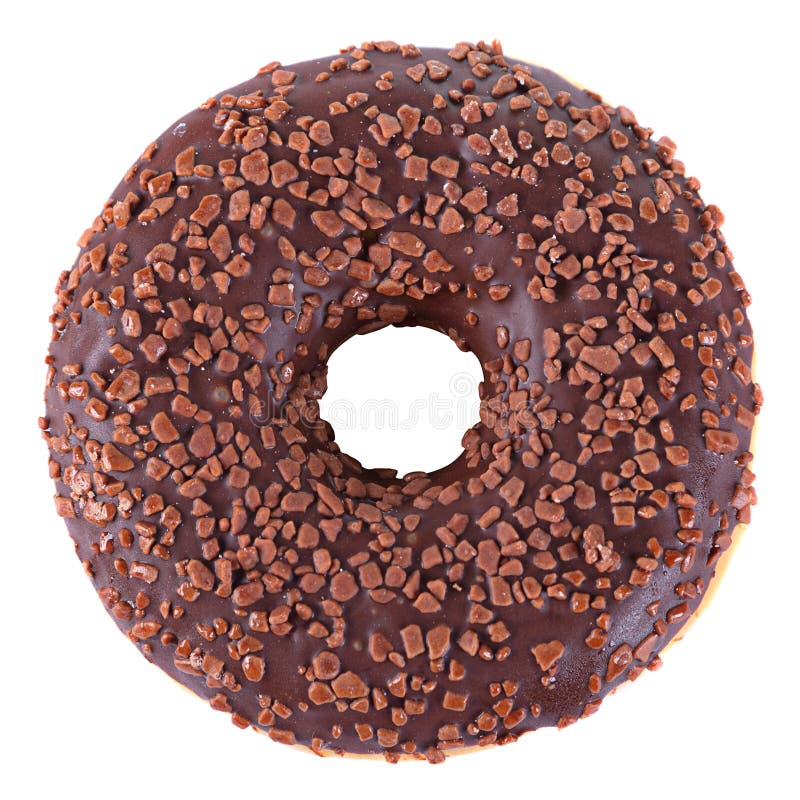 Chocoladeglazuurde donut royalty-vrije stock afbeeldingen
