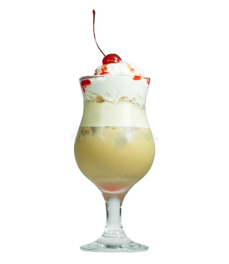 Chocoladecocktail met kers stock afbeelding Chocoladecocktail met kers stock afbeelding