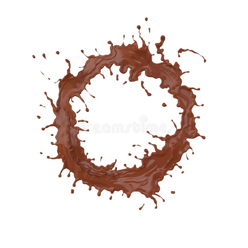 Chocoladeplons in cirkelvorm op witte achtergrond, c wordt geïsoleerd dat royalty-vrije illustratie Chocoladeplons in cirkelvorm op witte achtergrond, c wordt geïsoleerd dat royalty-vrije illustratie