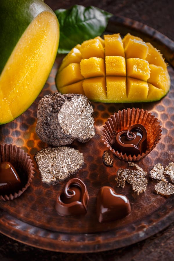 Chocoladepraline stock afbeelding Chocoladepraline stock afbeelding