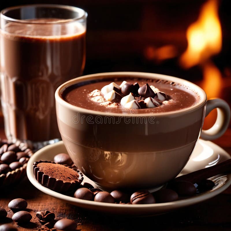 Chocoladerijke chocolade chocolade drank drankje drank vector illustratie