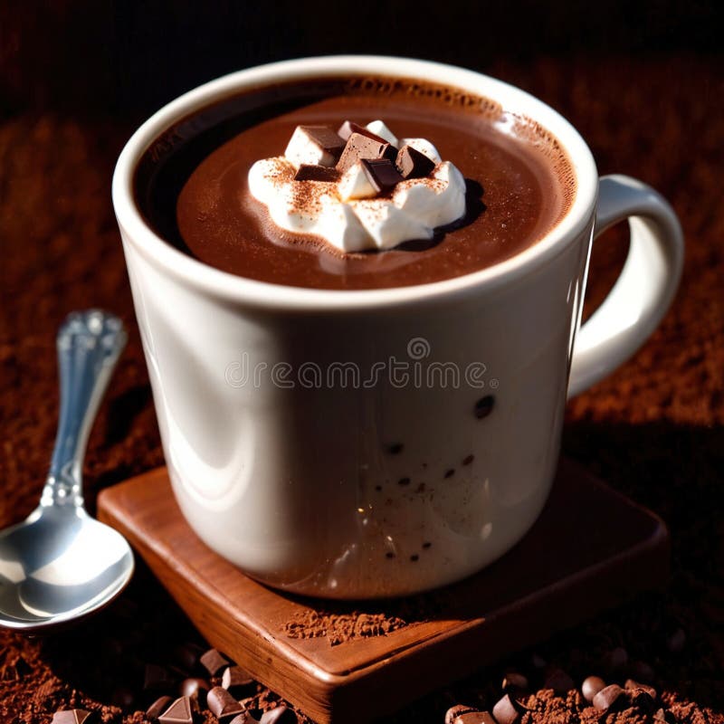 Chocoladerijke chocolade chocolade drank drankje drank stock illustratie