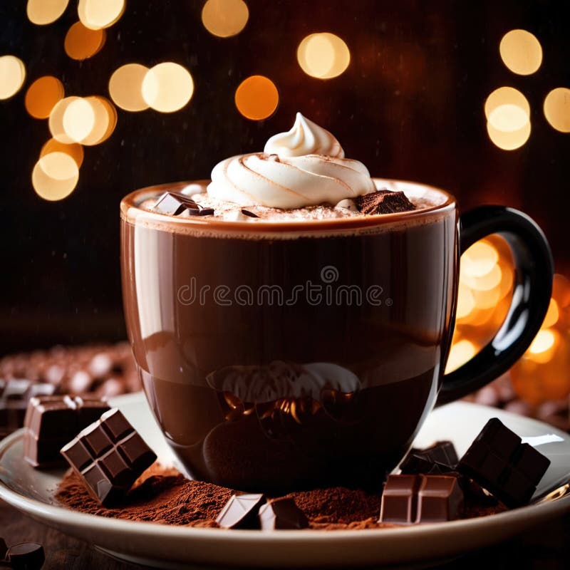 Chocoladerijke chocolade chocolade drank drankje drank stock illustratie