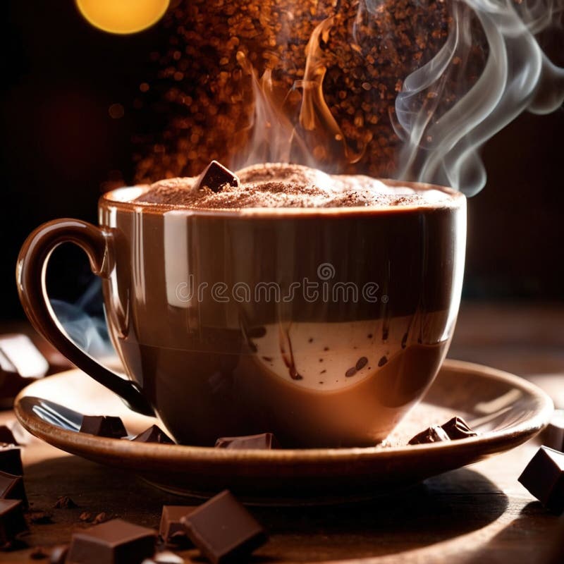 Chocoladerijke chocolade chocolade drank drankje drank stock illustratie