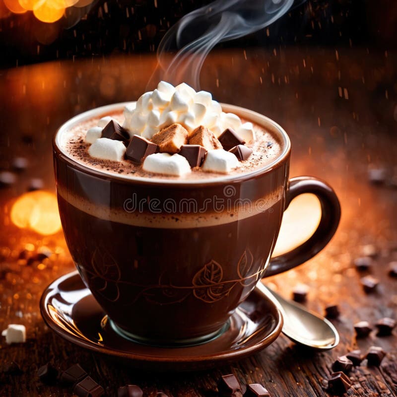 Chocoladerijke chocolade chocolade drank drankje drank royalty-vrije illustratie