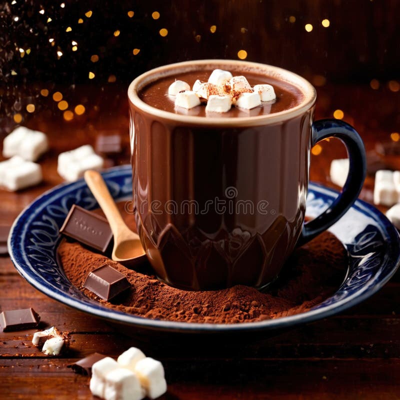 Chocoladerijke chocolade chocolade drank drankje drank stock illustratie