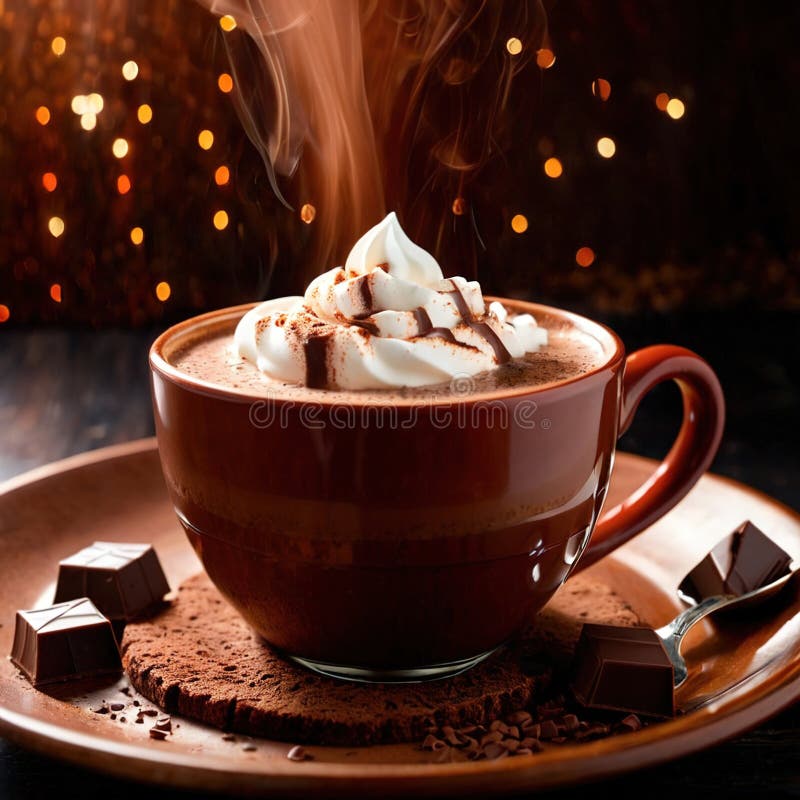 Chocoladerijke chocolade chocolade drank drankje drank royalty-vrije illustratie