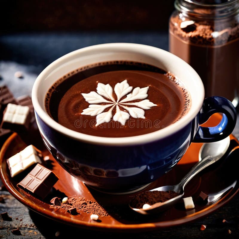 Chocoladerijke chocolade chocolade drank drankje drank stock illustratie