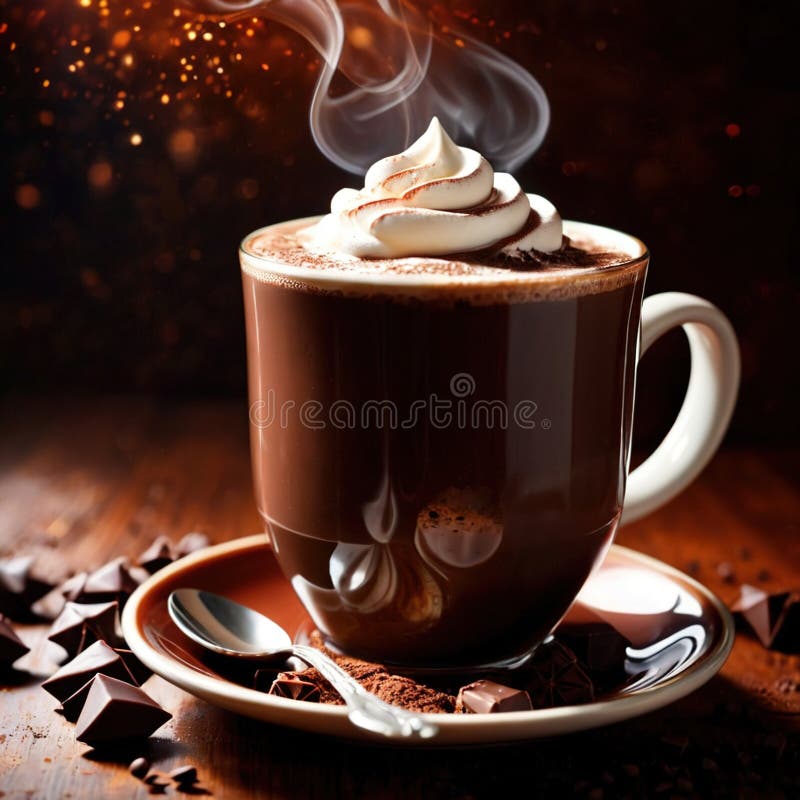 Chocoladerijke chocolade chocolade drank drankje drank royalty-vrije illustratie