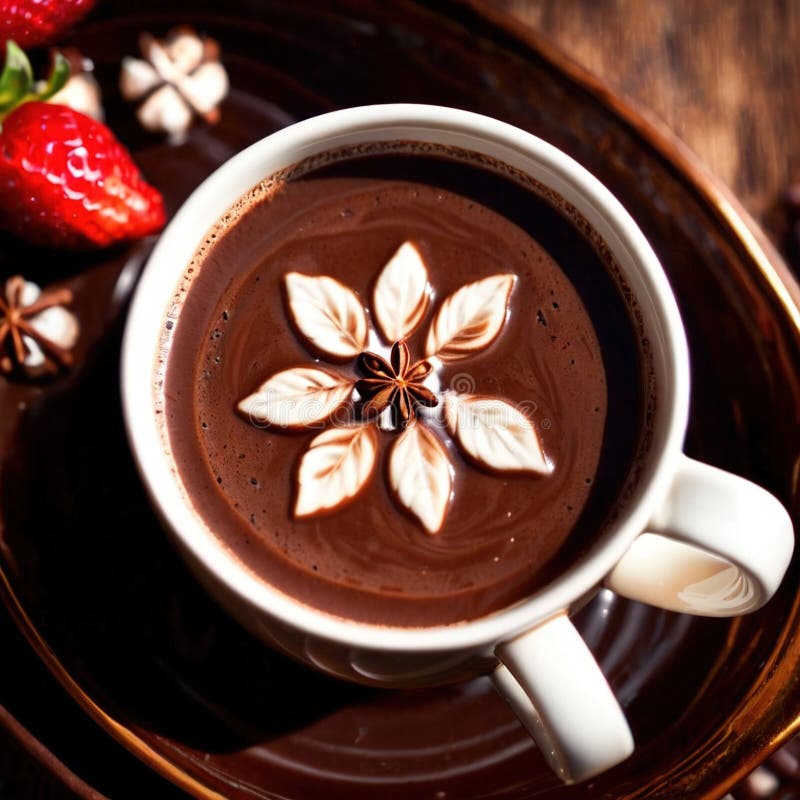 Chocoladerijke chocolade chocolade drank drankje drank stock illustratie